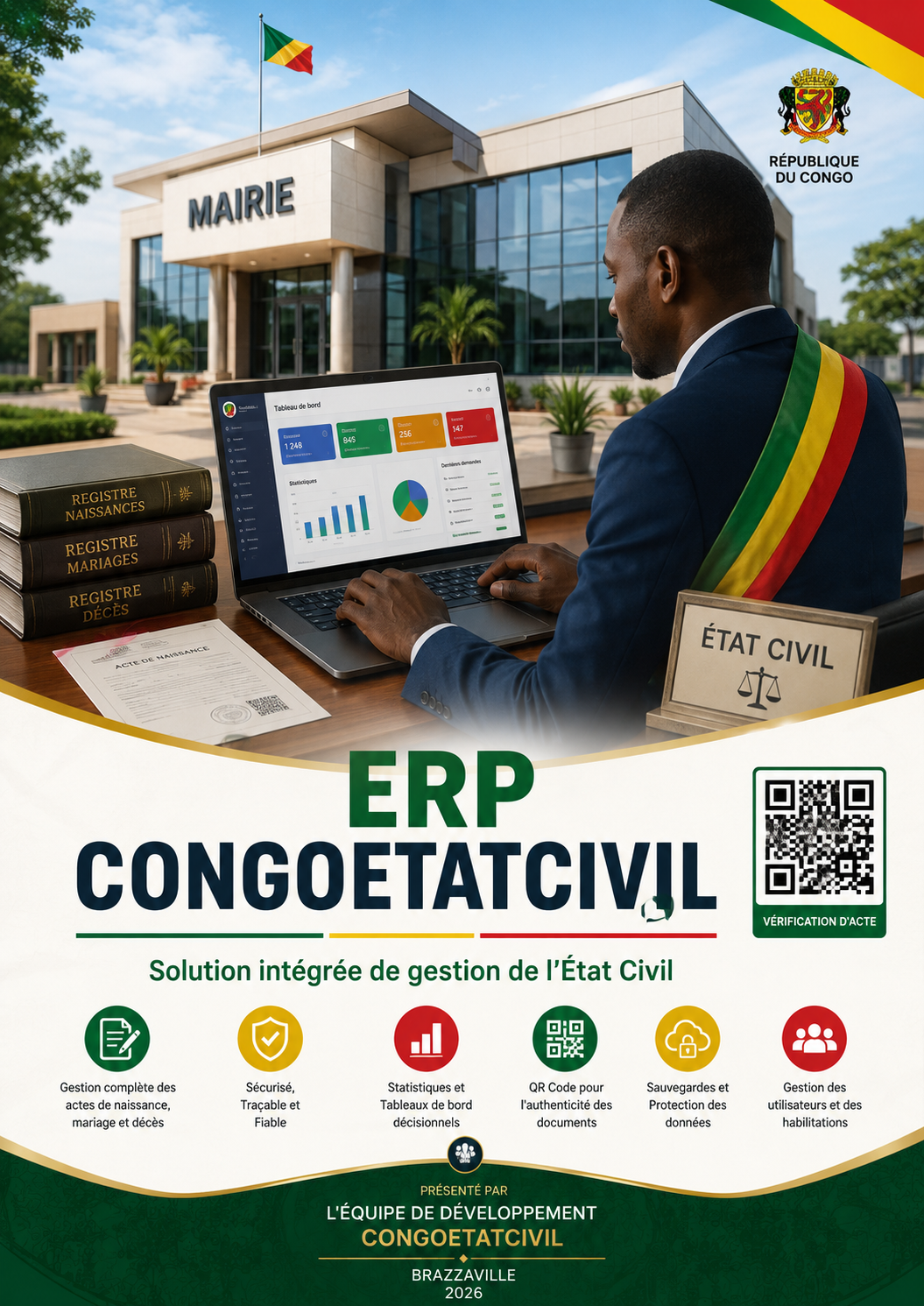 CongoEtatCivil : un ERP au service de la modernisation de l 'État civil au Congo